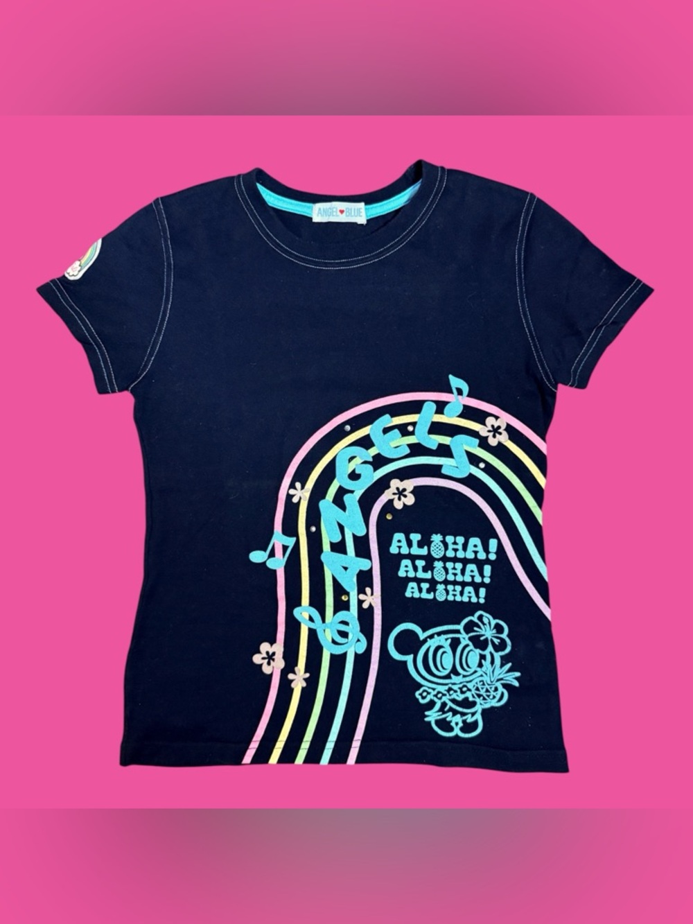 Angel Blue aloha tee